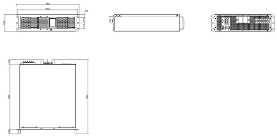 10Vdc-450Vdc 18KW AC To DC Converter 180A For Battery Testing Equipment